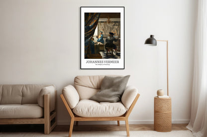 Obraz  Design Allegory of Painting, Vermeer Vintage do Salonu