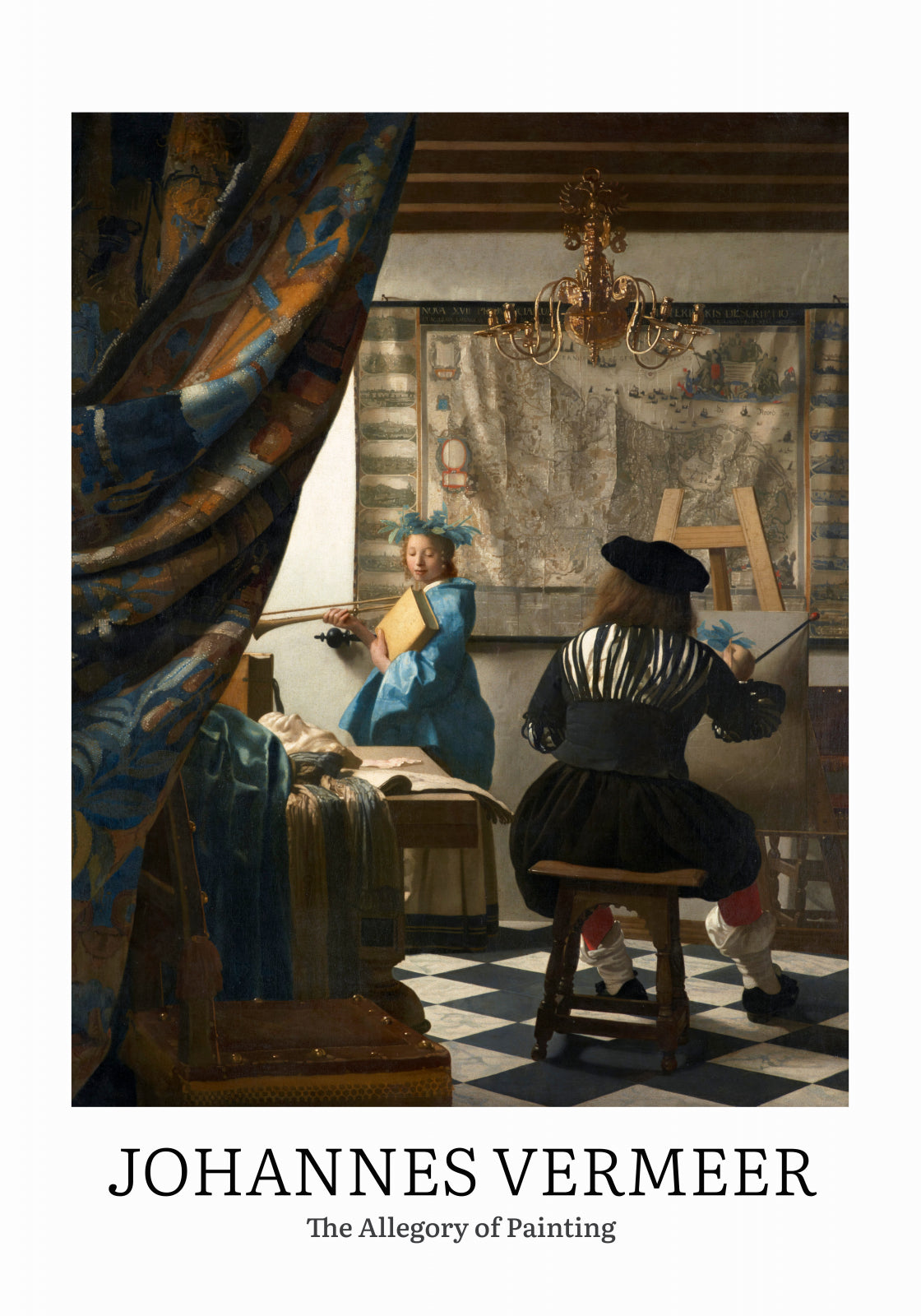 Plakat  Design Allegory of Painting, Vermeer Vintage do Salonu