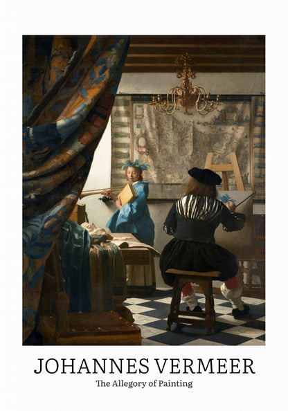 Plakat  Design Allegory of Painting, Vermeer Vintage do Salonu