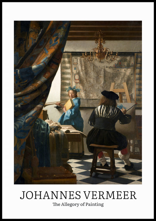 Plakat  Design Allegory of Painting, Vermeer Vintage do Salonu