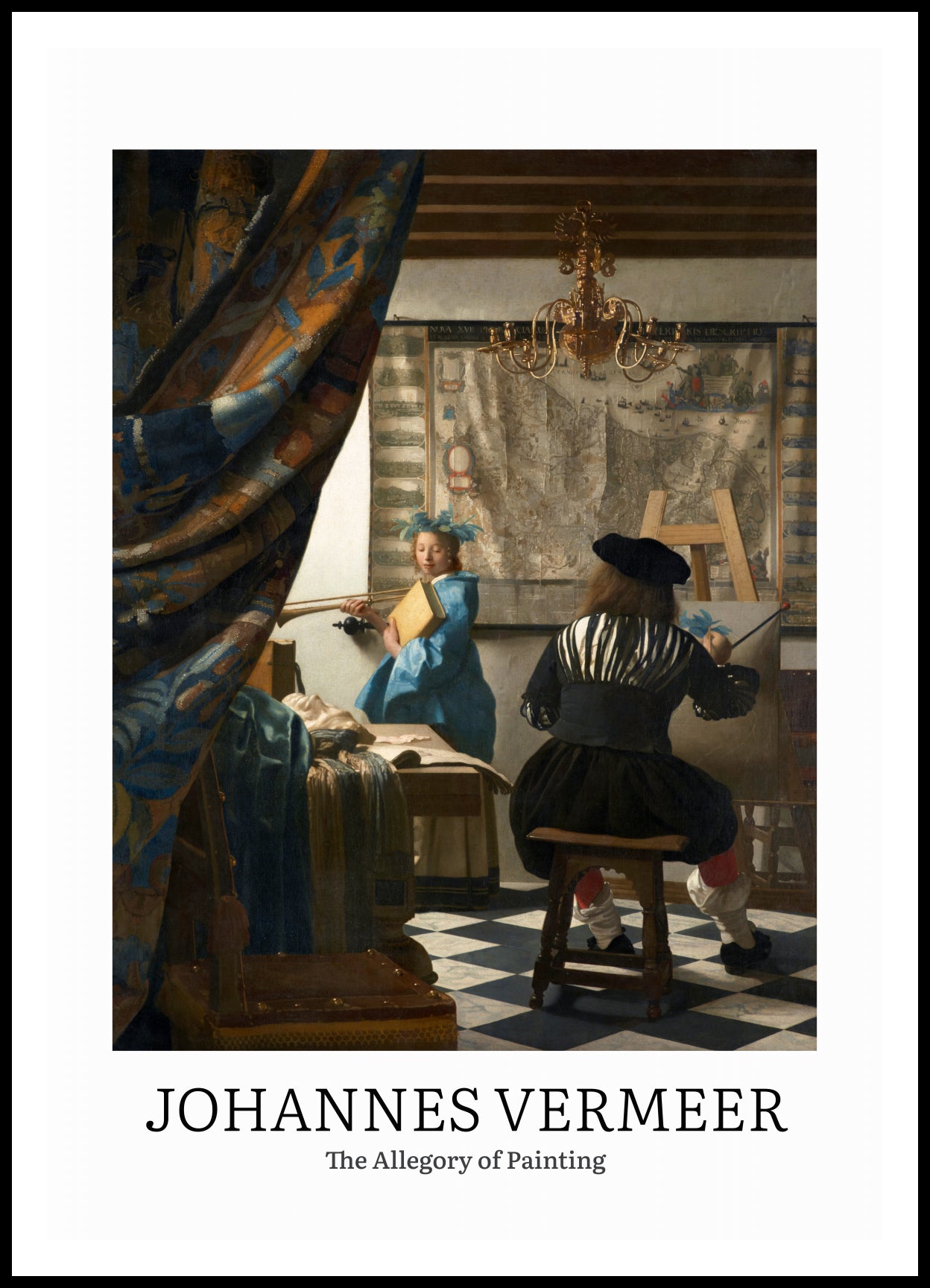 Plakat  Design Allegory of Painting, Vermeer Vintage do Salonu