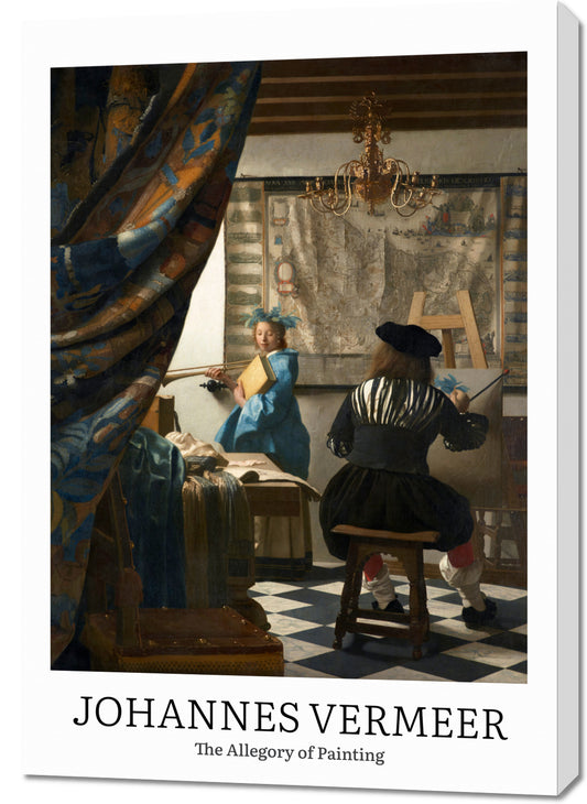 Obraz  Design Allegory of Painting, Vermeer Vintage do Salonu