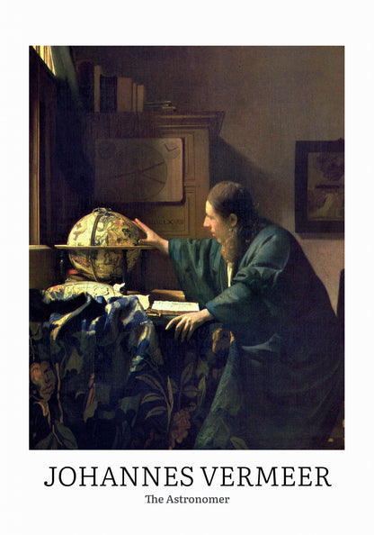 Plakat  design The Astronomer, Vermeer Vintage do Salonu