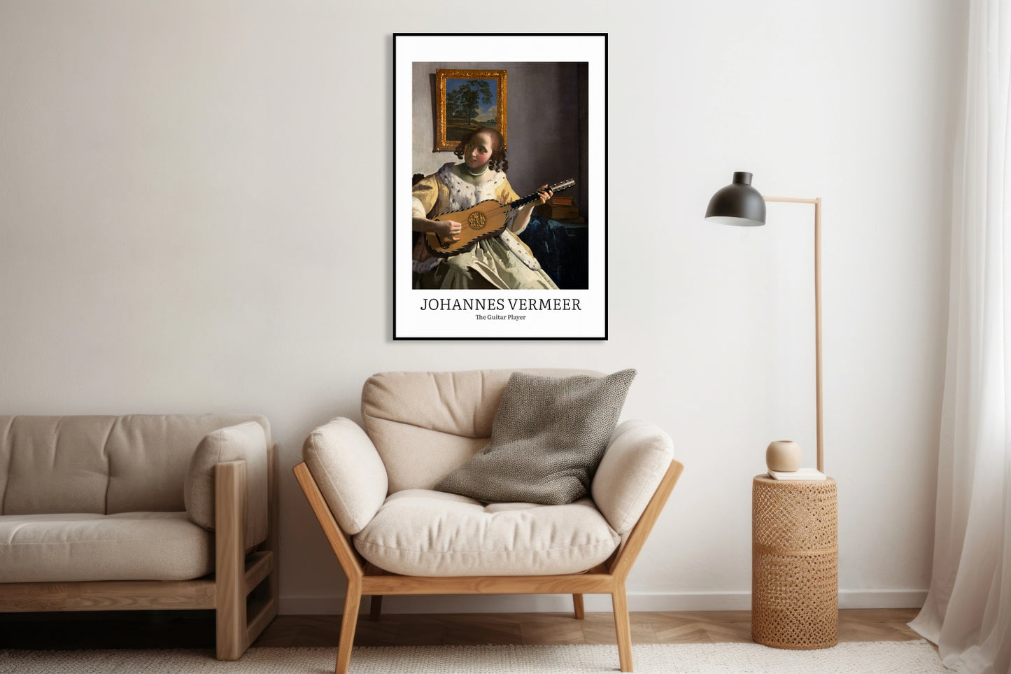 Obraz  Design Guitar Player, Vermeer Vintage do Salonu