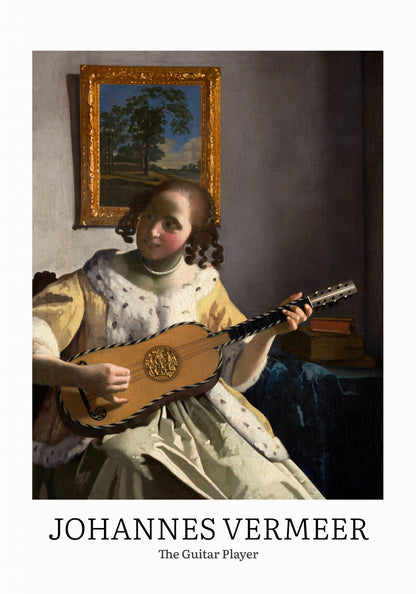 Plakat  Design Guitar Player, Vermeer Vintage do Salonu