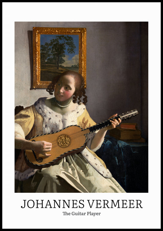 Plakat  Design Guitar Player, Vermeer Vintage do Salonu