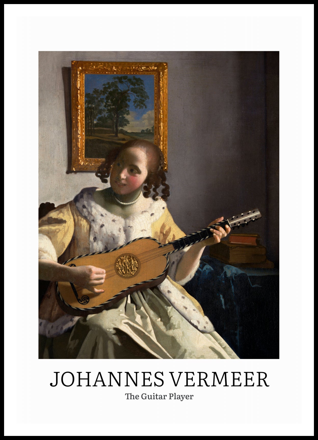 Plakat  Design Guitar Player, Vermeer Vintage do Salonu