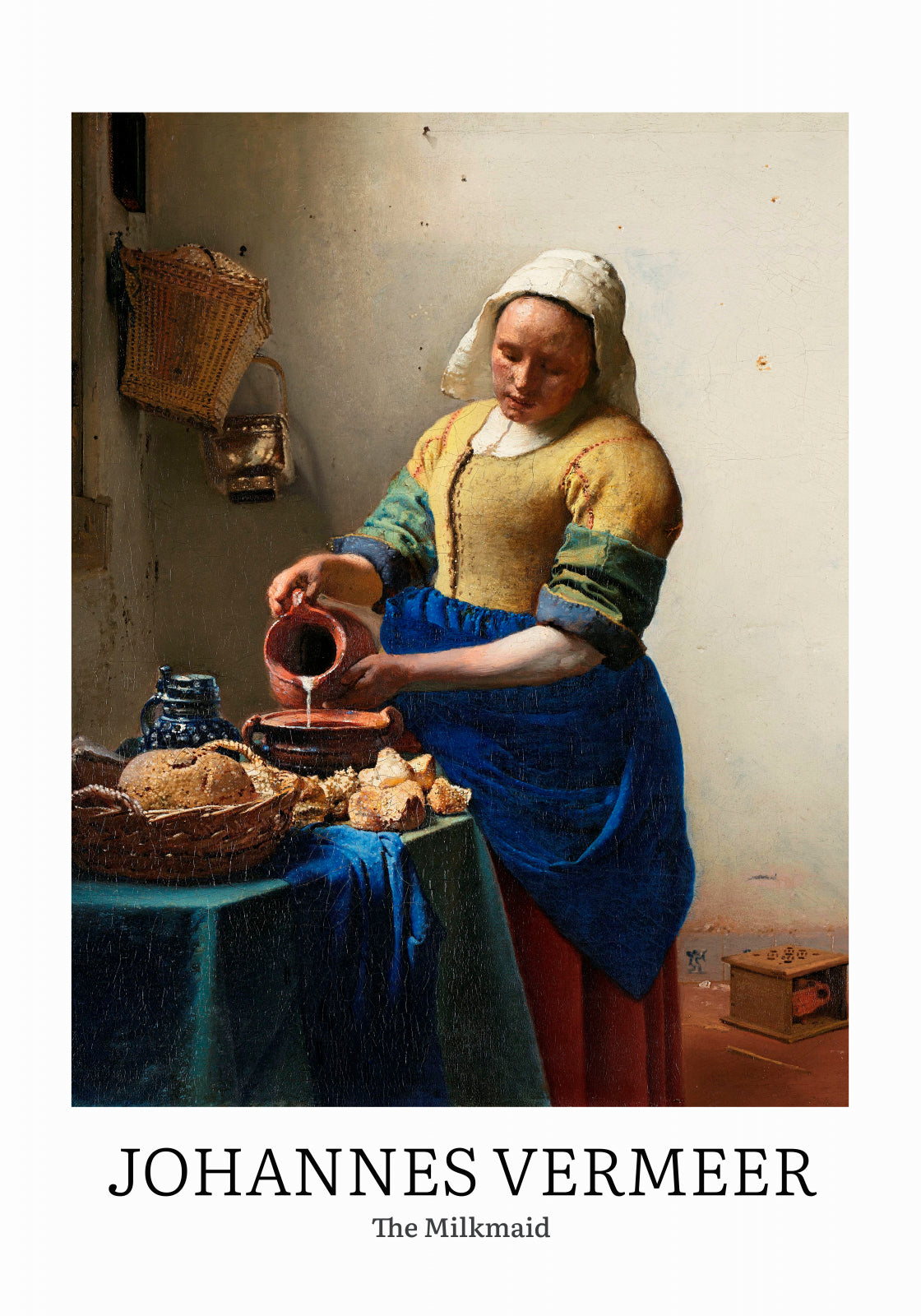Plakat  Design The Milkmaid, Vermeer Vintage do Salonu