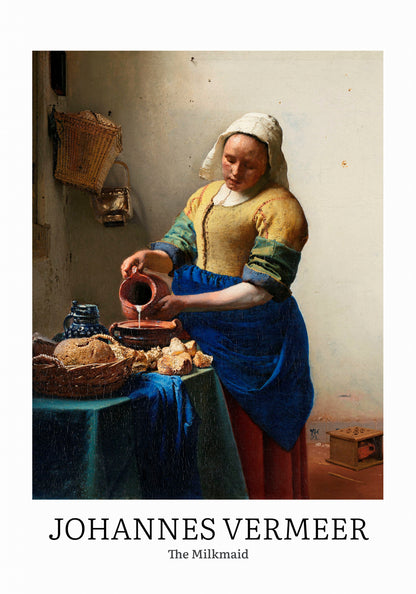 Plakat  Design The Milkmaid, Vermeer Vintage do Salonu