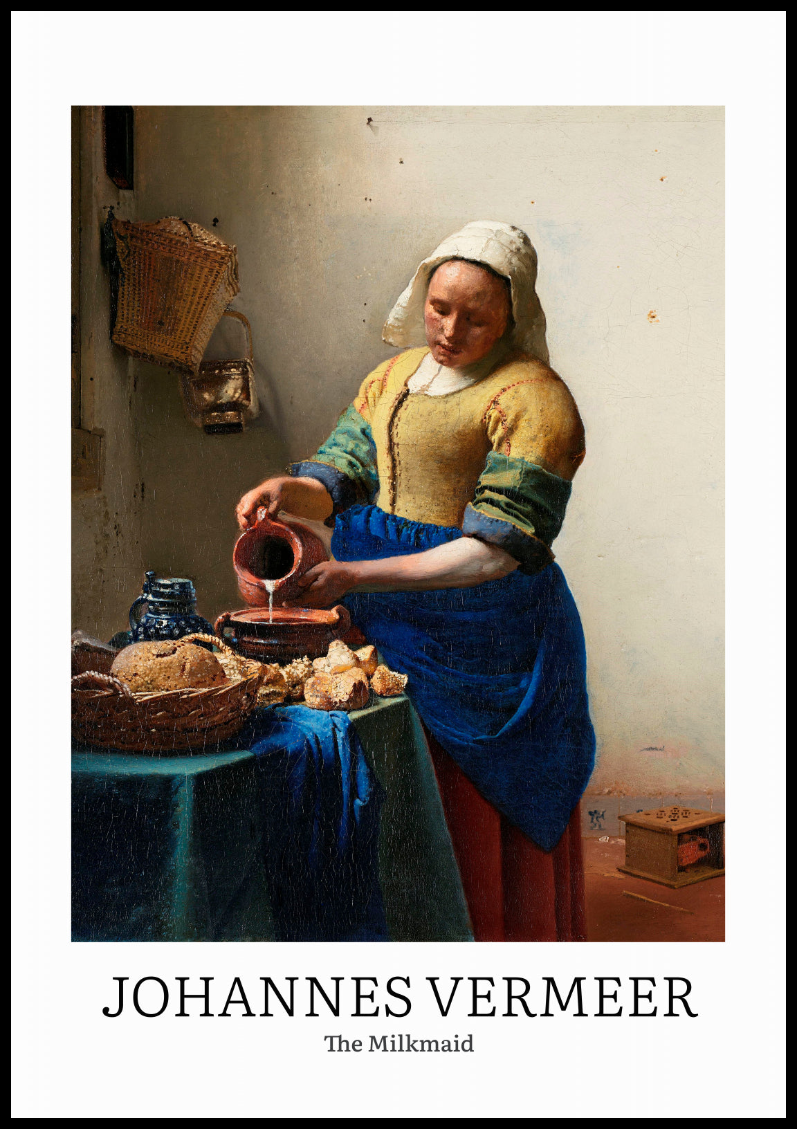 Plakat  Design The Milkmaid, Vermeer Vintage do Salonu