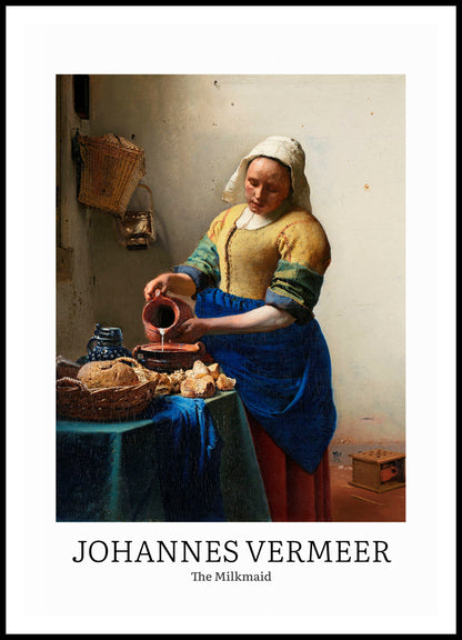 Plakat  Design The Milkmaid, Vermeer Vintage do Salonu
