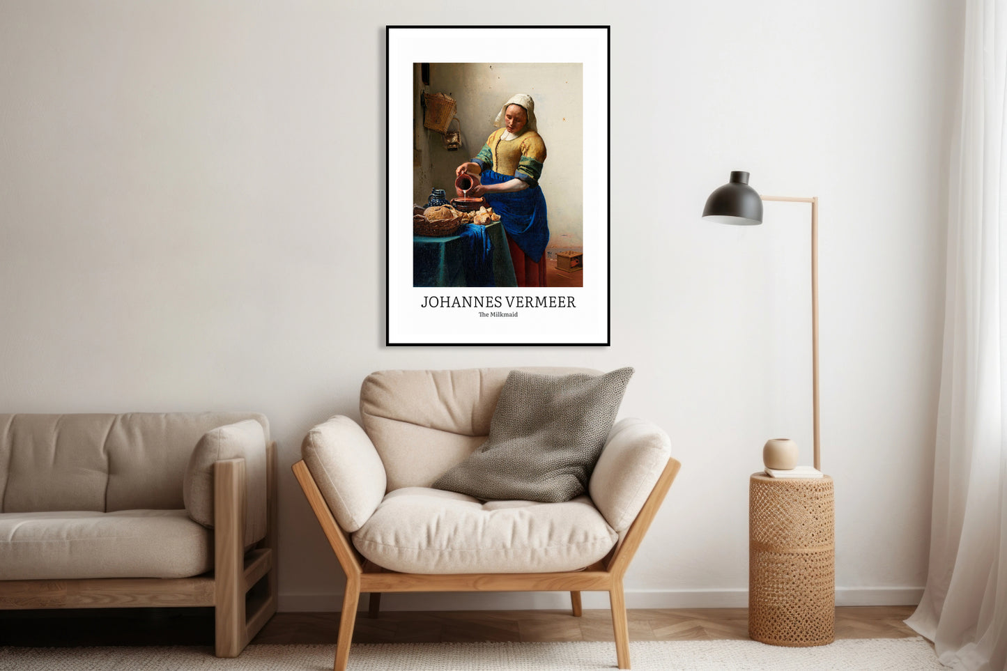 Plakat  Design The Milkmaid, Vermeer Vintage do Salonu