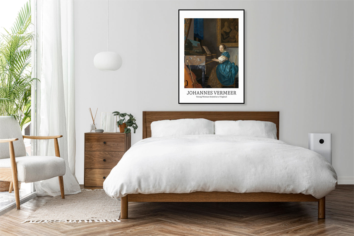Obraz  Design Seated at a Virginal, Vermeer Vintage do Salonu