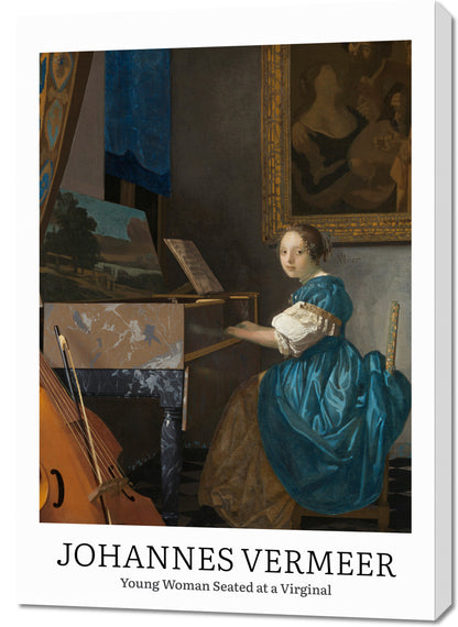Obraz  Design Seated at a Virginal, Vermeer Vintage do Salonu
