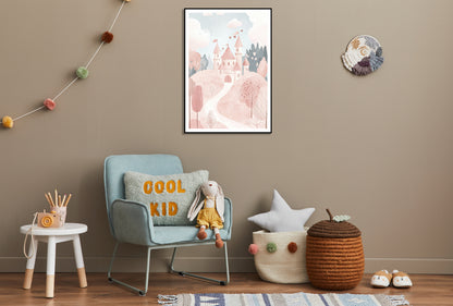 Plakat   Wzory dla Dzieci, Dziewczynki do Pokoju - Zamek