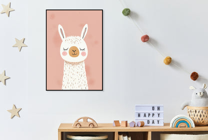 Plakat  Wzory dla Dzieci, Dziewczynki i Chłopca - Lama