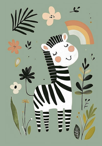 Plakat  Wzory dla Dzieci, Dziewczynki i Chłopca - Zebra