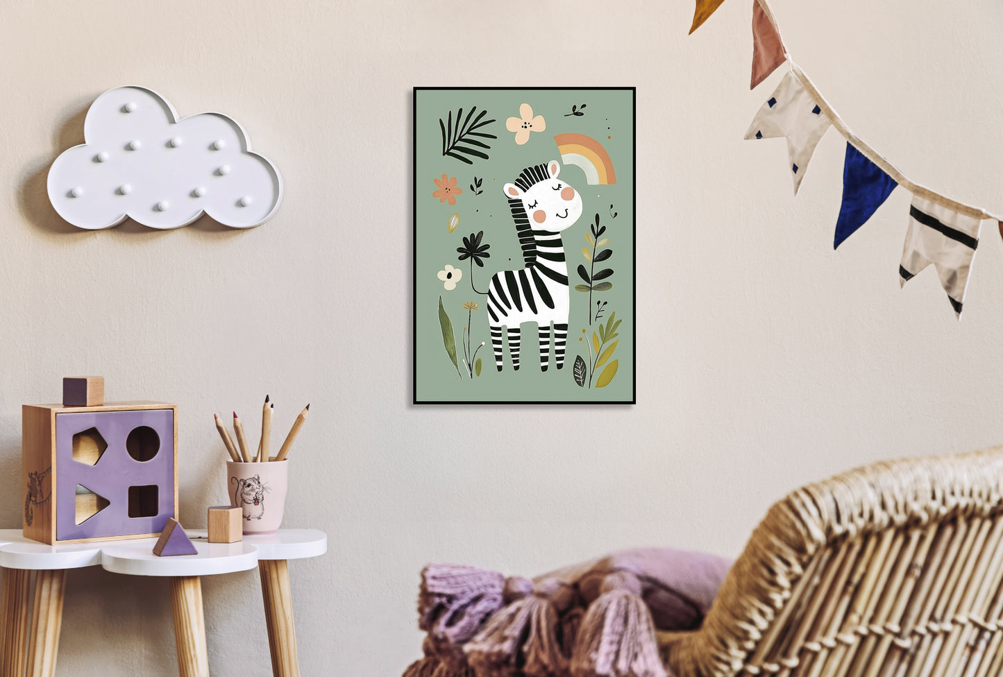Plakat  Wzory dla Dzieci, Dziewczynki i Chłopca - Zebra