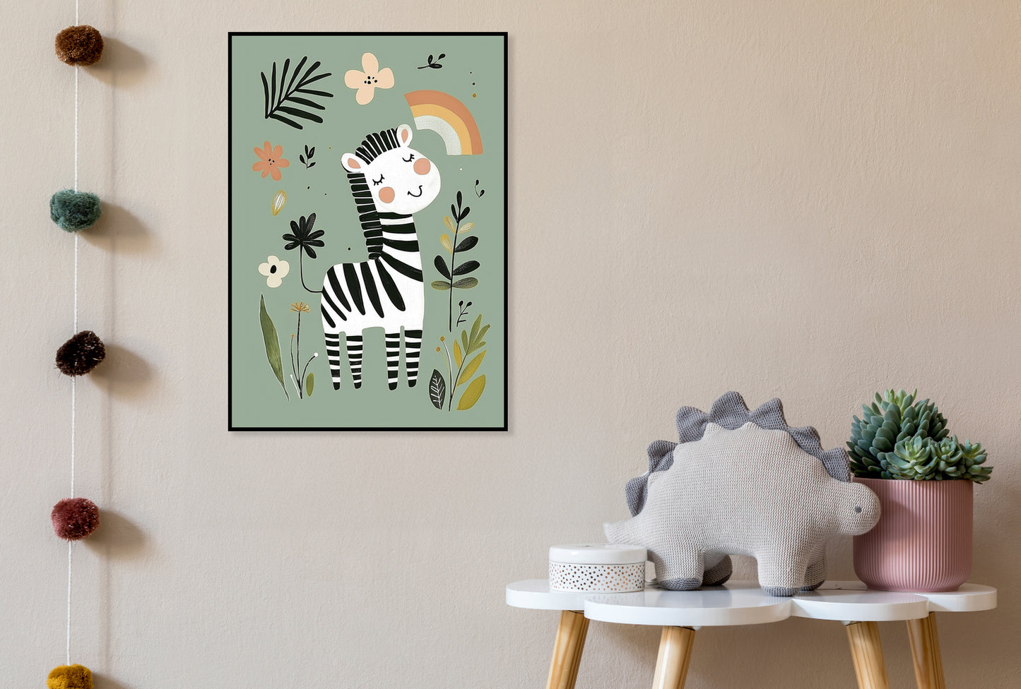 Plakat  Wzory dla Dzieci, Dziewczynki i Chłopca - Zebra