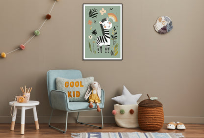 Plakat  Wzory dla Dzieci, Dziewczynki i Chłopca - Zebra