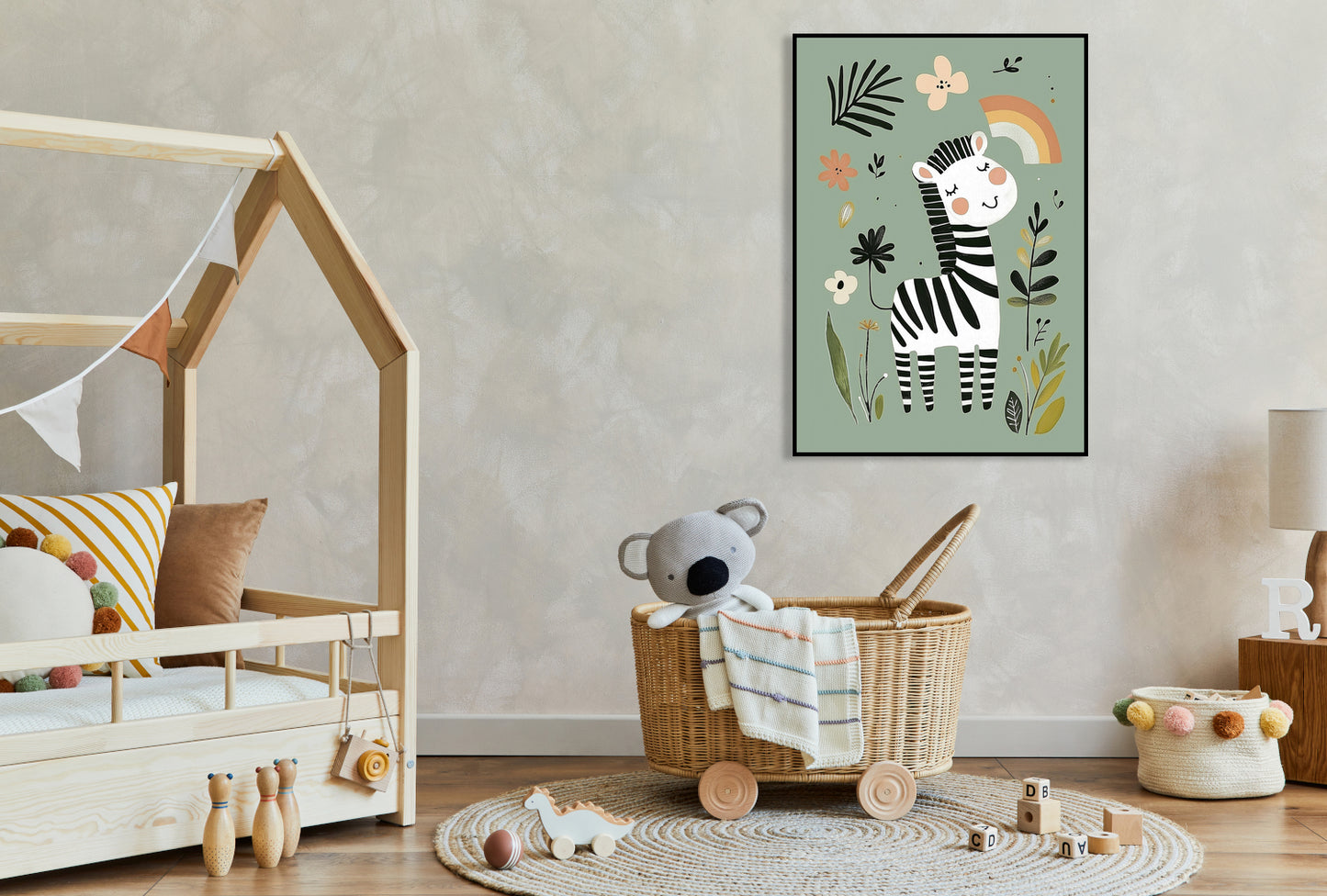 Plakat  Wzory dla Dzieci, Dziewczynki i Chłopca - Zebra