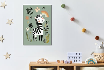 Plakat  Wzory dla Dzieci, Dziewczynki i Chłopca - Zebra