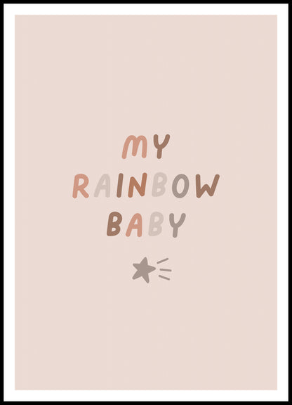 Plakat  Wzory dla Dzieci, Dziewczynki Do Pokoju - Rainbow