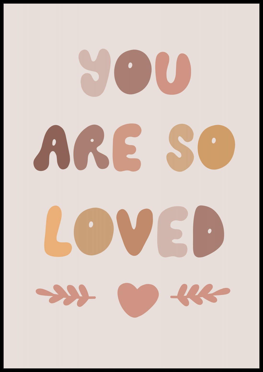 Plakat  Wzory dla Dzieci, Dziewczynki Do Pokoju - Loved