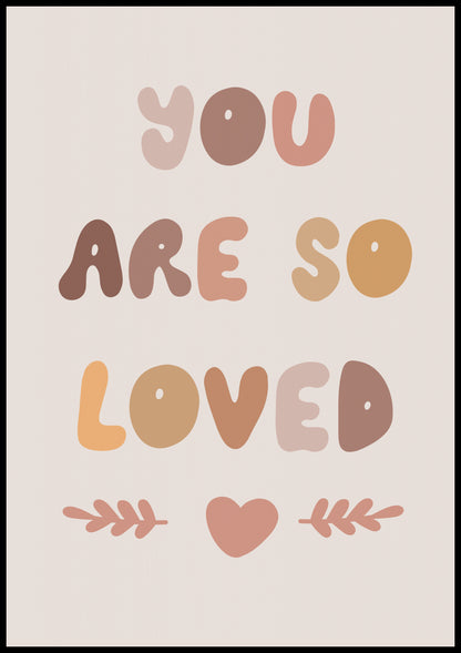 Plakat  Wzory dla Dzieci, Dziewczynki Do Pokoju - Loved