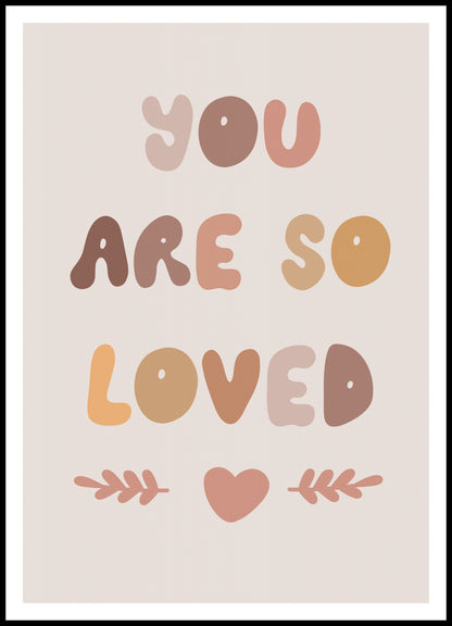 Plakat  Wzory dla Dzieci, Dziewczynki Do Pokoju - Loved