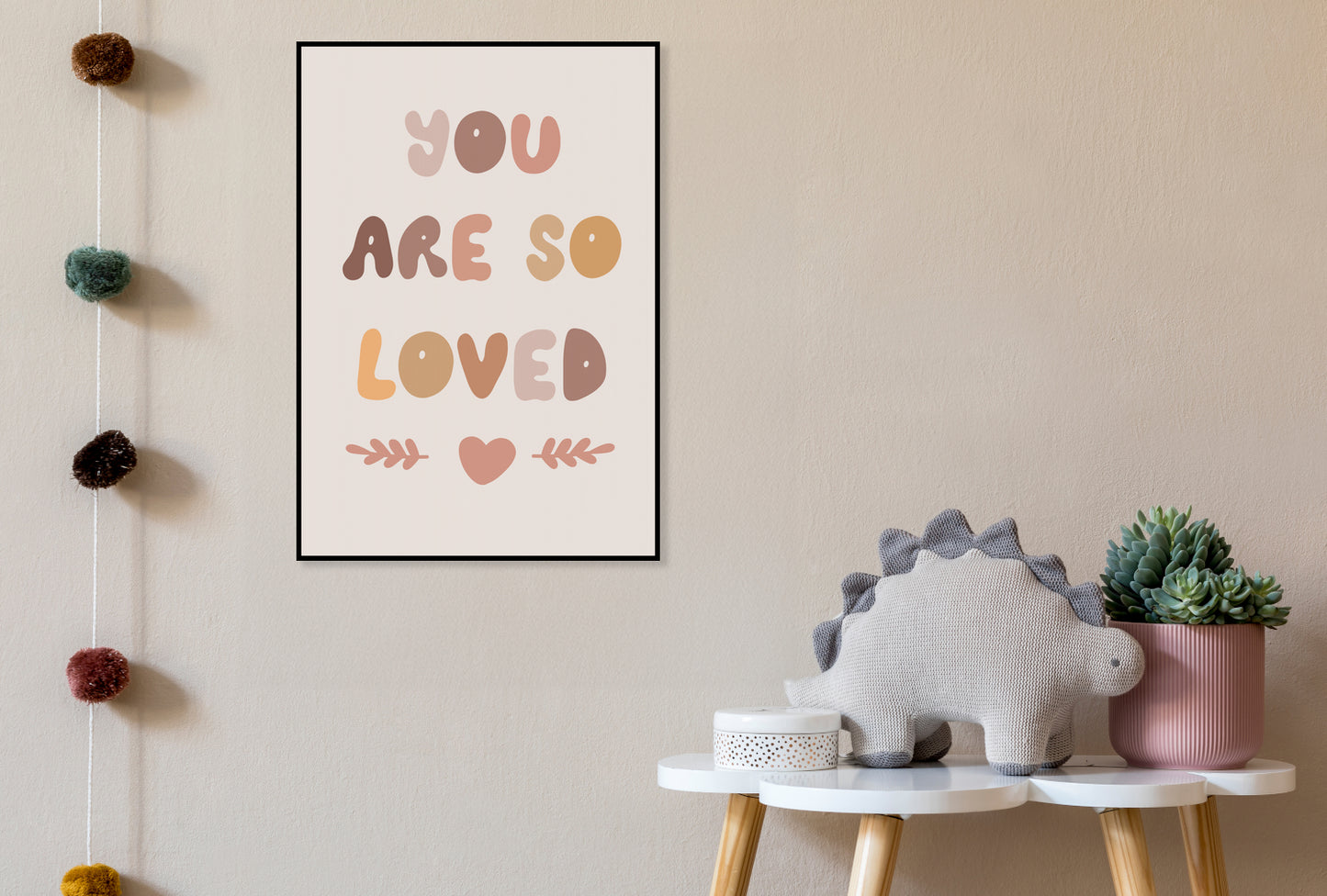 Plakat  Wzory dla Dzieci, Dziewczynki Do Pokoju - Loved