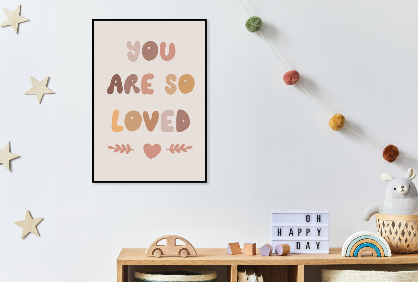 Plakat  Wzory dla Dzieci, Dziewczynki Do Pokoju - Loved