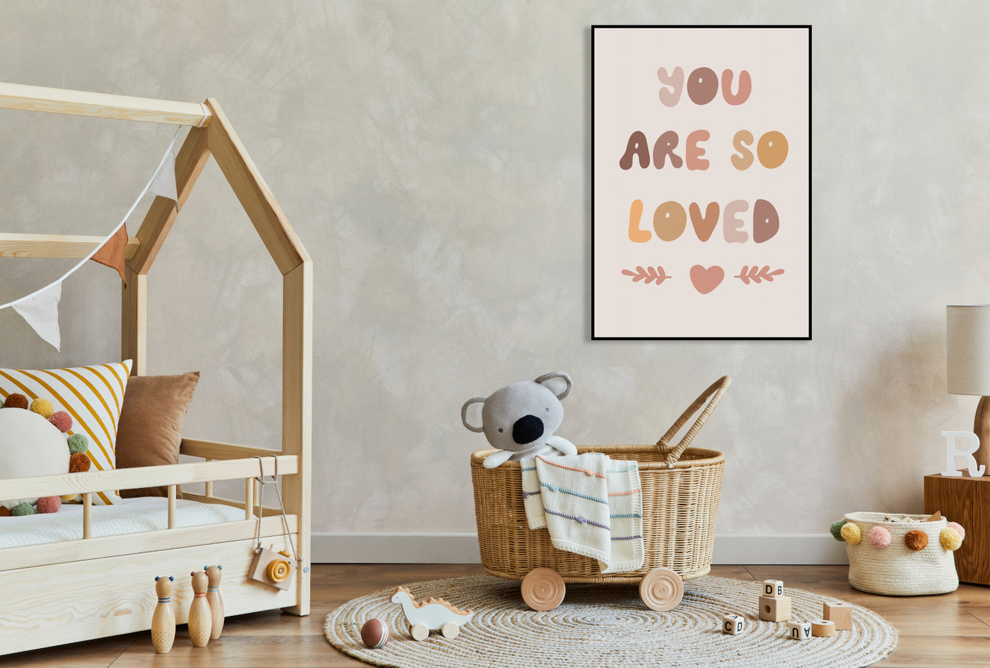 Plakat  Wzory dla Dzieci, Dziewczynki Do Pokoju - Loved