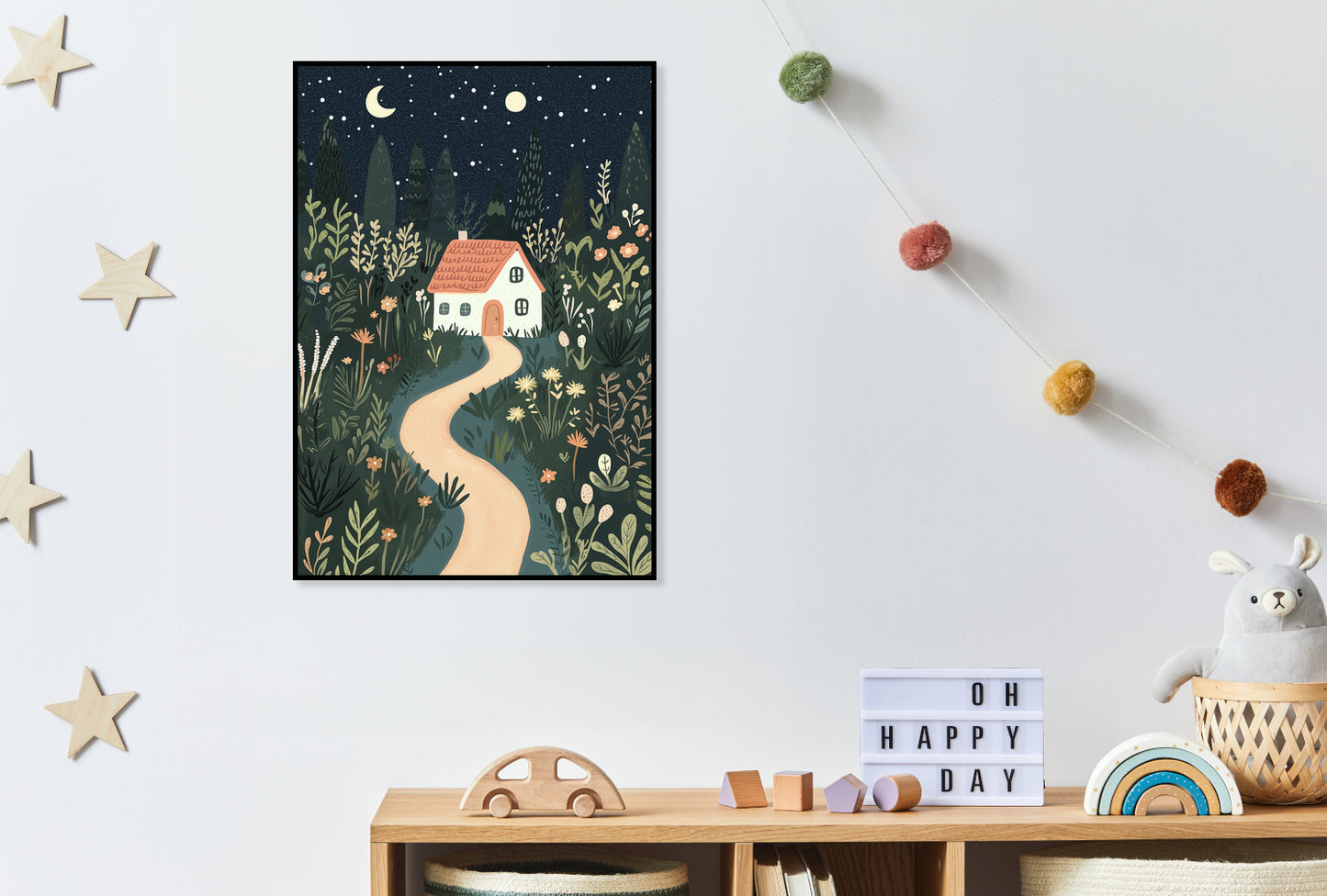 Plakat  Wzory dla Dzieci, Dziewczynki i Chłopca - Domek 2