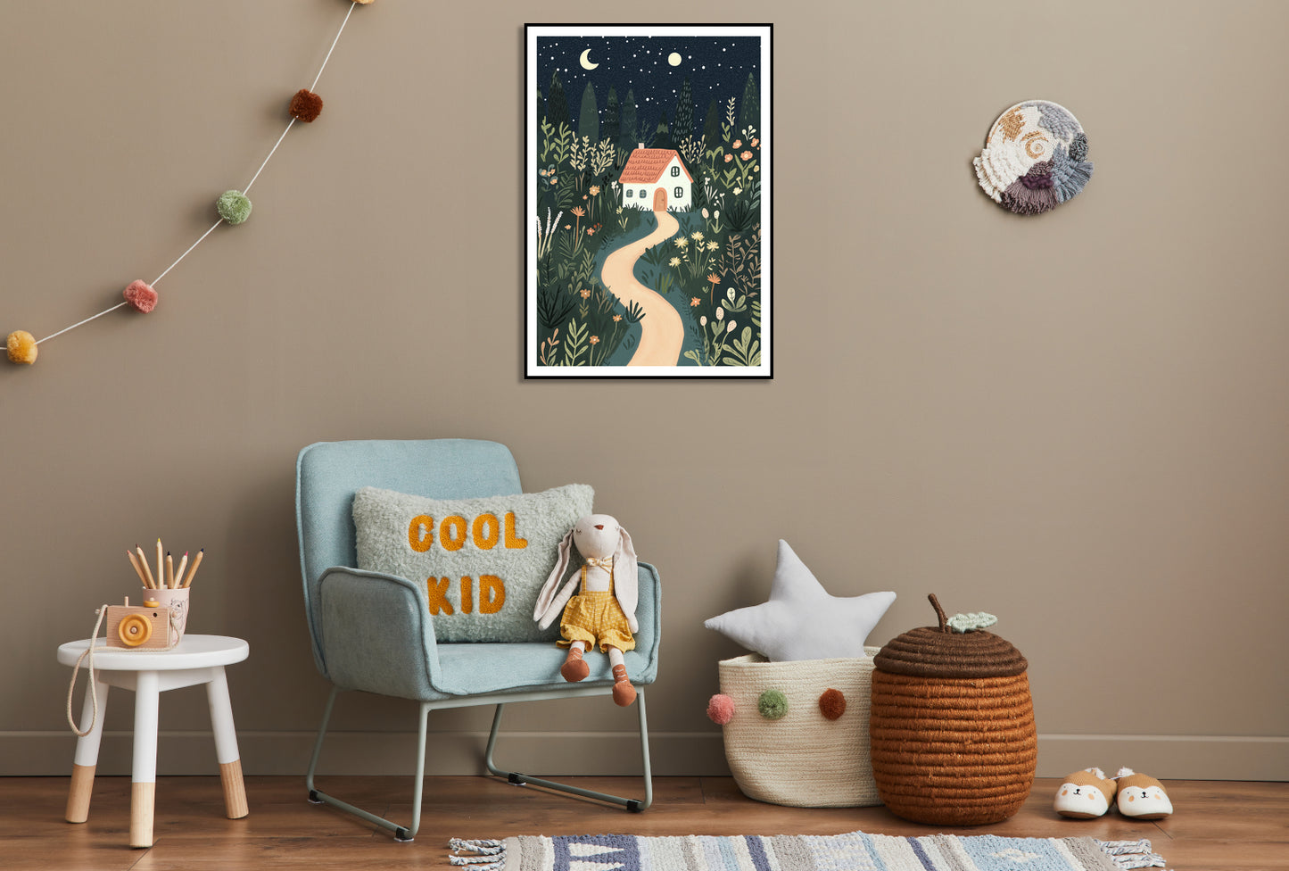 Plakat  Wzory dla Dzieci, Dziewczynki i Chłopca - Domek 2