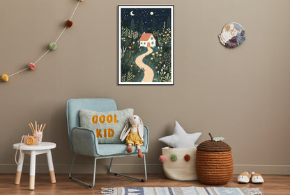 Plakat  Wzory dla Dzieci, Dziewczynki i Chłopca - Domek 2