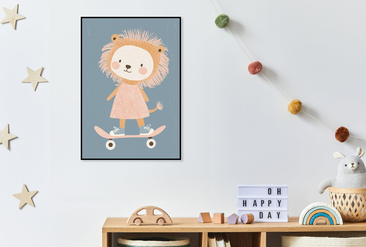 Plakat  Wzory dla Dzieci, Dziewczynki i Chłopca - Lew 2