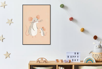 Plakat  Wzory dla Dzieci, Dziewczynki i Chłopca - Myszki