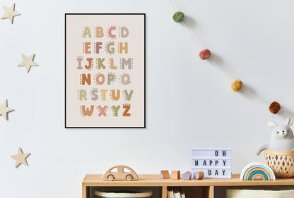 Plakat  Wzory dla Dzieci, Dziewczynki i Chłopca - Alfabet