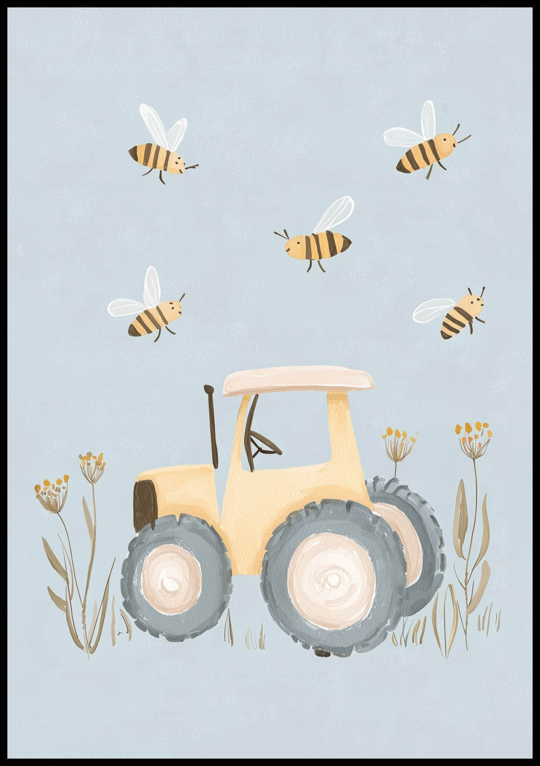 Plakat   Wzory dla Dzieci, Chłopca Do Pokoju - Traktor