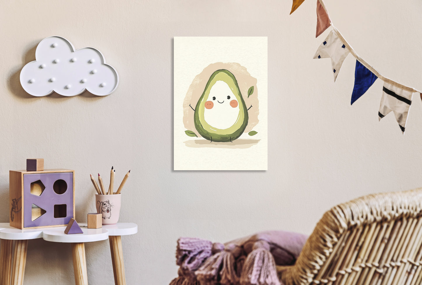 Obraz  Wzory dla Dzieci, Dziewczynki i Chłopca - Avocado