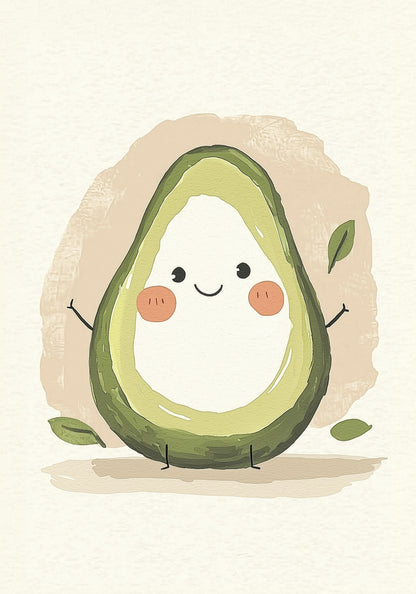 Plakat  Wzory dla Dzieci, Dziewczynki i Chłopca - Avocado