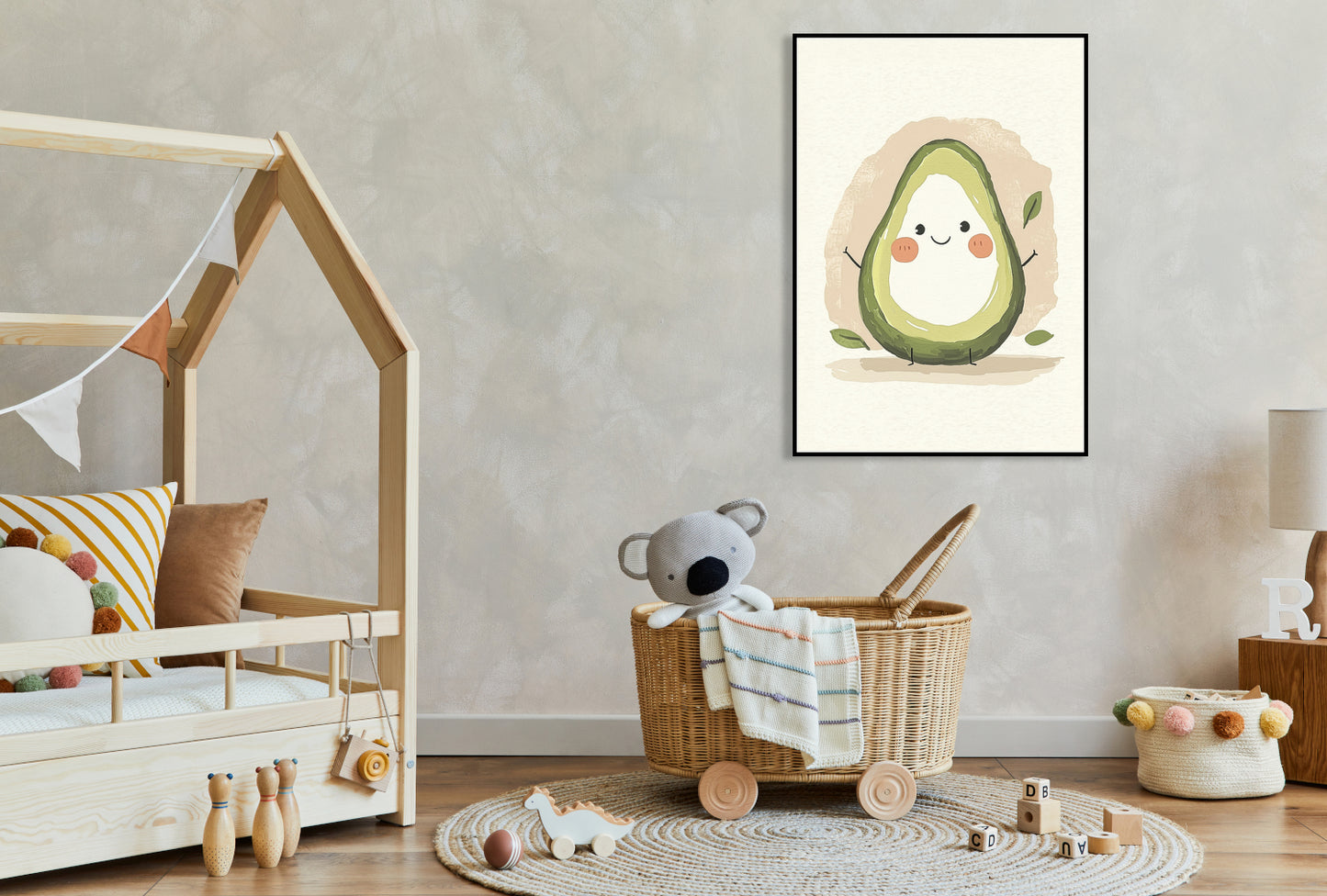 Plakat  Wzory dla Dzieci, Dziewczynki i Chłopca - Avocado