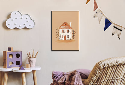 Plakat  Wzory dla Dzieci, Dziewczynki i Chłopca - Domek