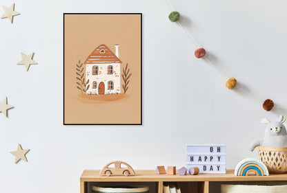 Plakat  Wzory dla Dzieci, Dziewczynki i Chłopca - Domek