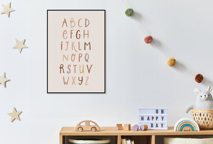 Plakat  Wzory dla Dzieci, Dziewczynki i Chłopca - Alfabet 2