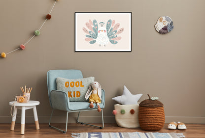 Plakat  Wzory dla Dzieci, Dziewczynki i Chłopca - Paw