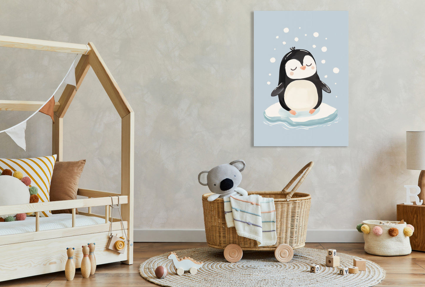 Obraz  Wzory dla Dzieci, Dziewczynki i Chłopca - Pingwin