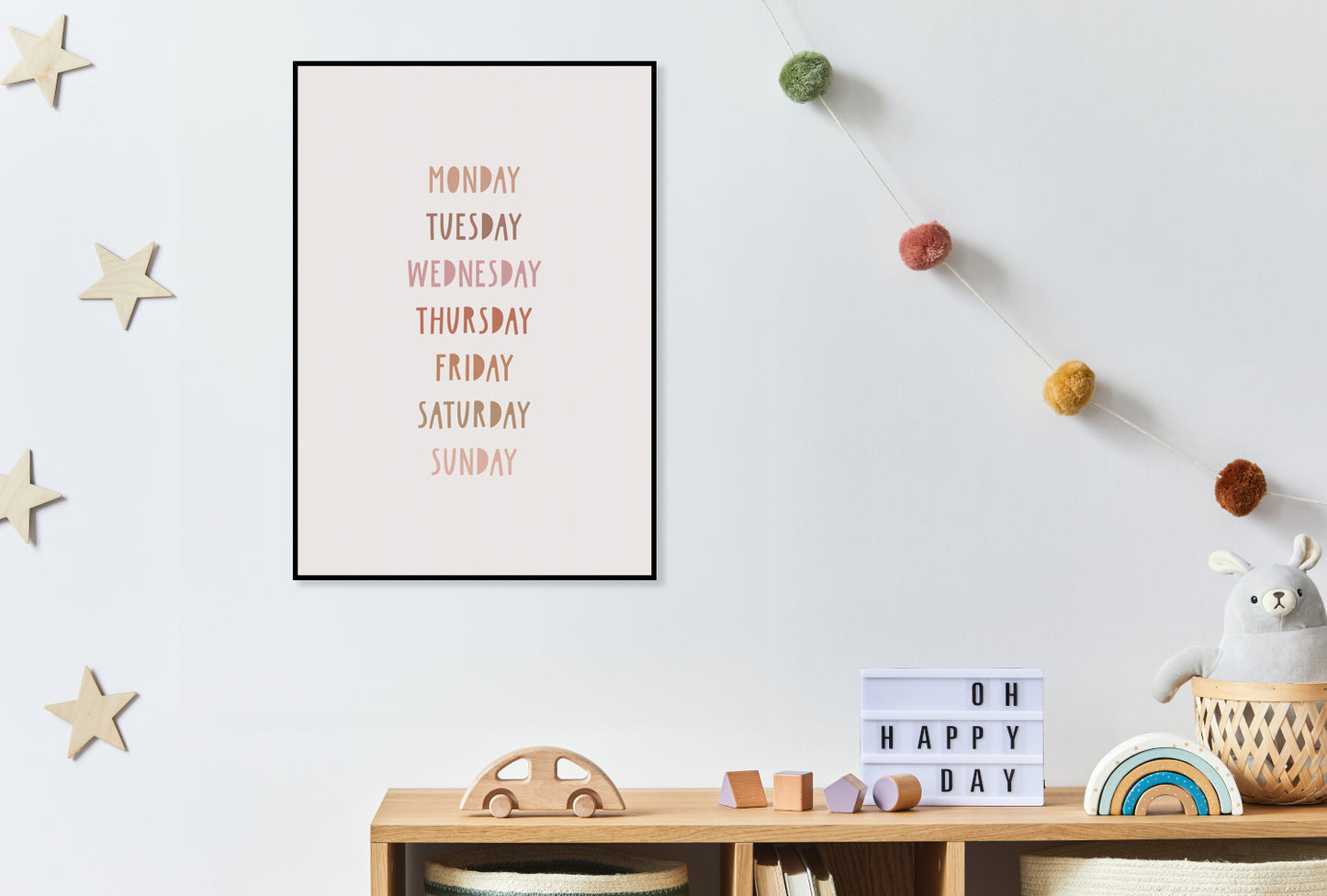 Plakat  Wzory dla Dzieci, Dziewczynki i Chłopca - Tydzień