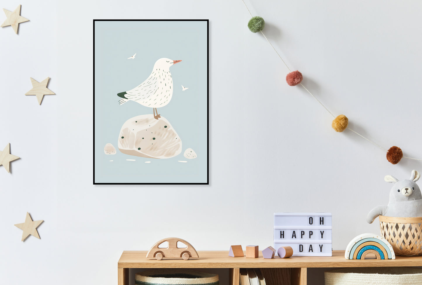 Plakat  Wzory dla Dzieci, Dziewczynki i Chłopca - Mewa